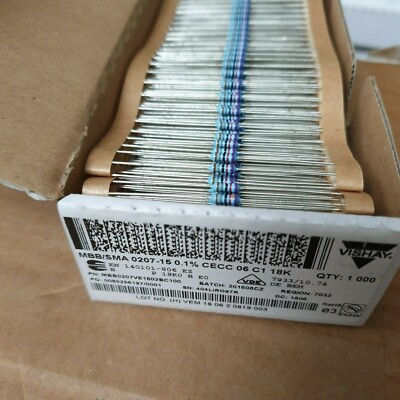 25X VISHAY SMA0207 1/2W 18K 0.1% 15ppm HIEND PRECISION AUDIO RESISTORS!