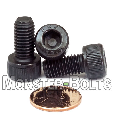 M8 Socket Head Cap Screws, 12.9 Alloy Steel w/ Black Oxide DIN 912, Coarse 1.25