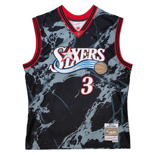 

MITCHELL - NESS NBA MARBLE SWINGMAN ДЖЕРСИ PHILADELPHIA 76ERS 2000 ALLEN IVERSON, Черный