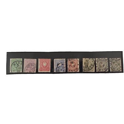 Germany 1880-1883 3, 5, 10, 20, 25 and 50 (3ea) Pfennig Stamps - Lot of 8