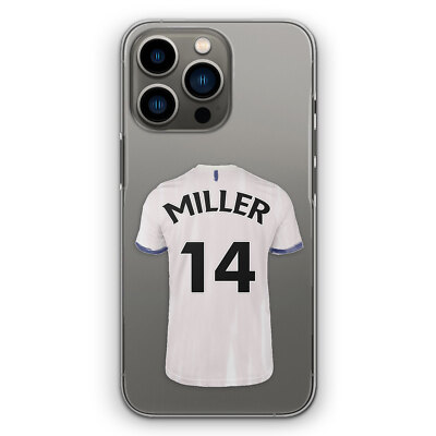 Personalised Initial Phone Case For iPhone 14/13/Pro Football Clear Hard Cover