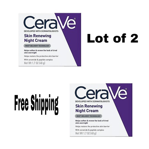 2個 セラヴィ スキンリニューイング ナイトクリーム 48g cerave CeraVe Skin Renewing Night Cream 1.7 oz (Pack of 2