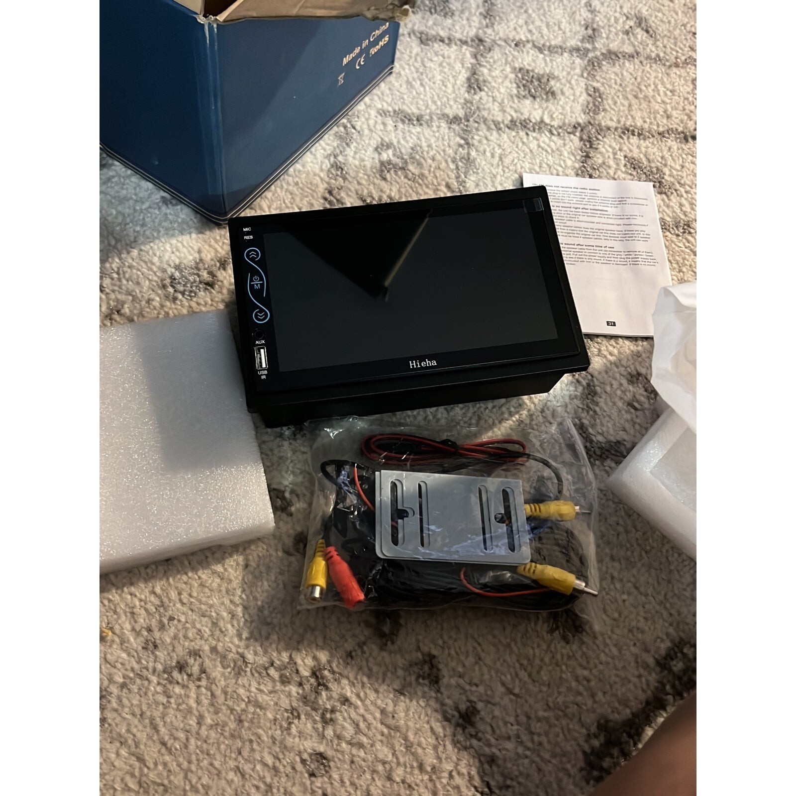 Hieha Car Stereo Compatible with Apple Carplay and Android Auto, 7 Inch Double D