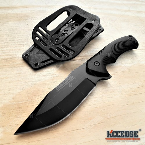 9" Fixed Blade Combat Knife Full Tang Blade w/ Kydex Sheath Hunting Knife