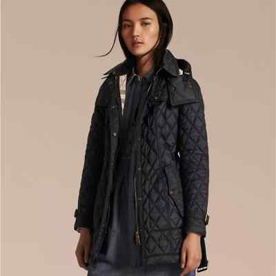 burberry finsbridge quilted coat black