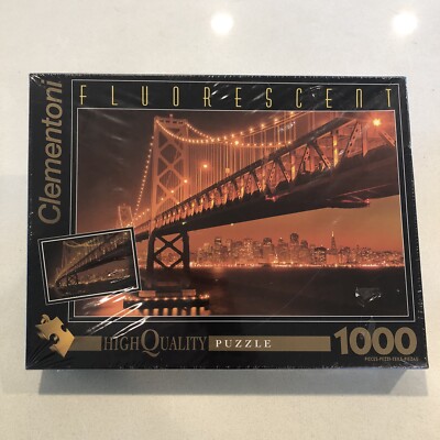 Clementoni Fluorescent San Francisco 1000 Piece Jigsaw Puzzle Golden Gate Bridge