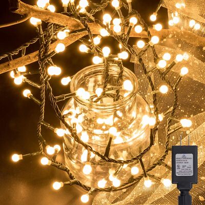AWQ 500 LED 49ft Christmas Cluster Lights Christmas String