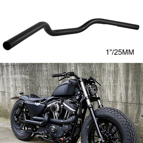 1" 25mm Motorcycle Drag Handlebar Black For Harley Sportster 883 1200 XL Iron