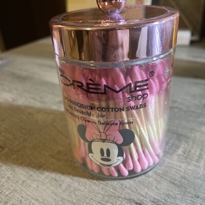 The Creme Shop Minnie Mouse Jar with Cotton Swabs
