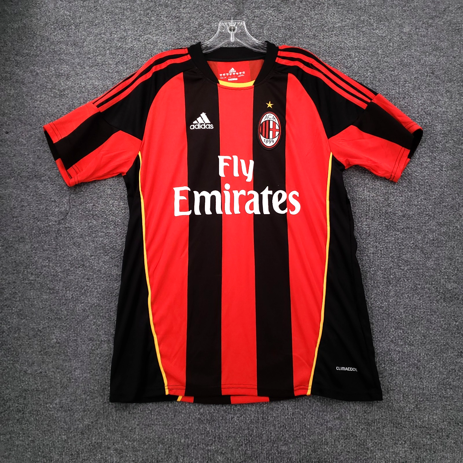 Adidas AC Milan Jersey Mens XL Red Fly Emirates Climacool