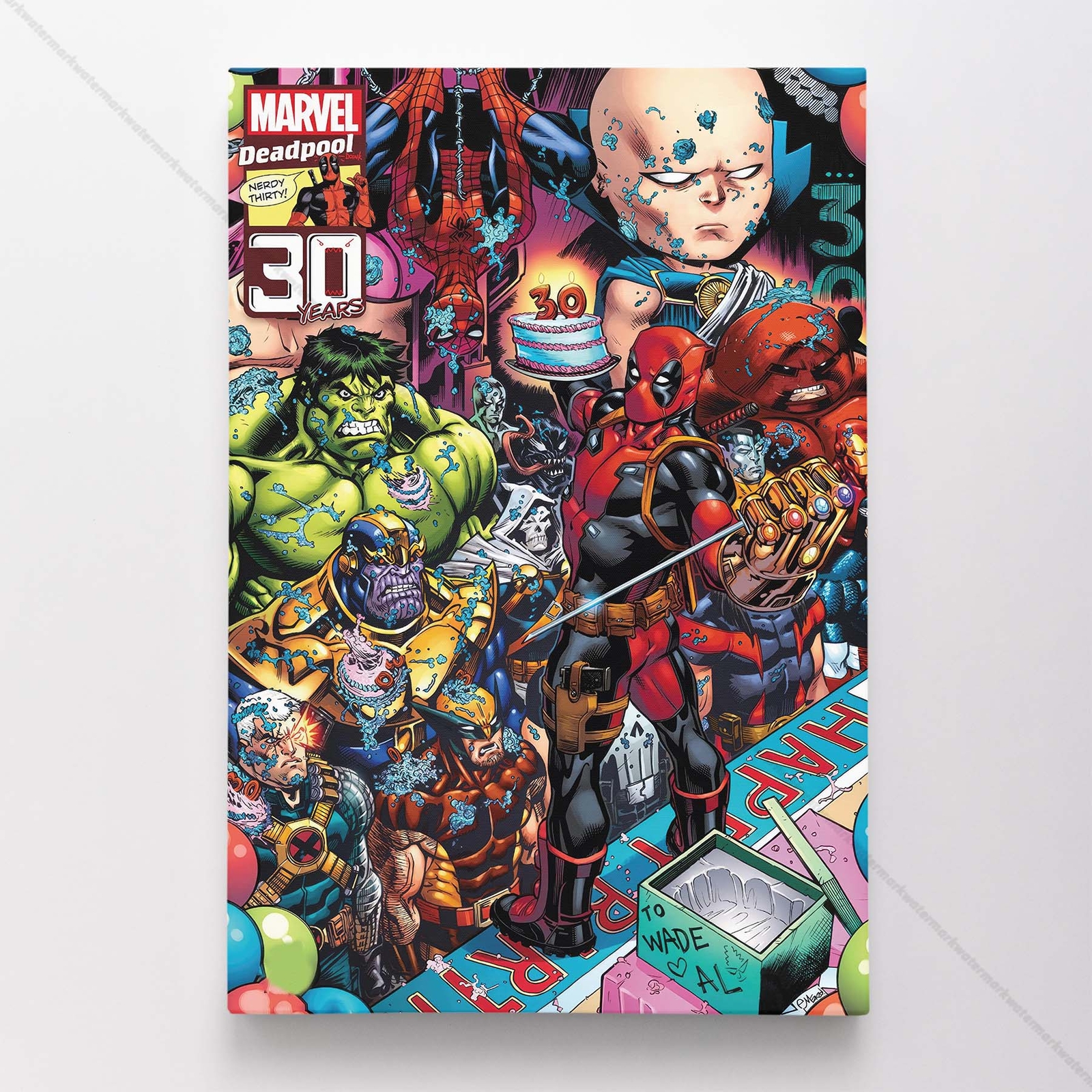 Deadpool Poster Canvas Marvel Comic Book Cover Art Print #25464