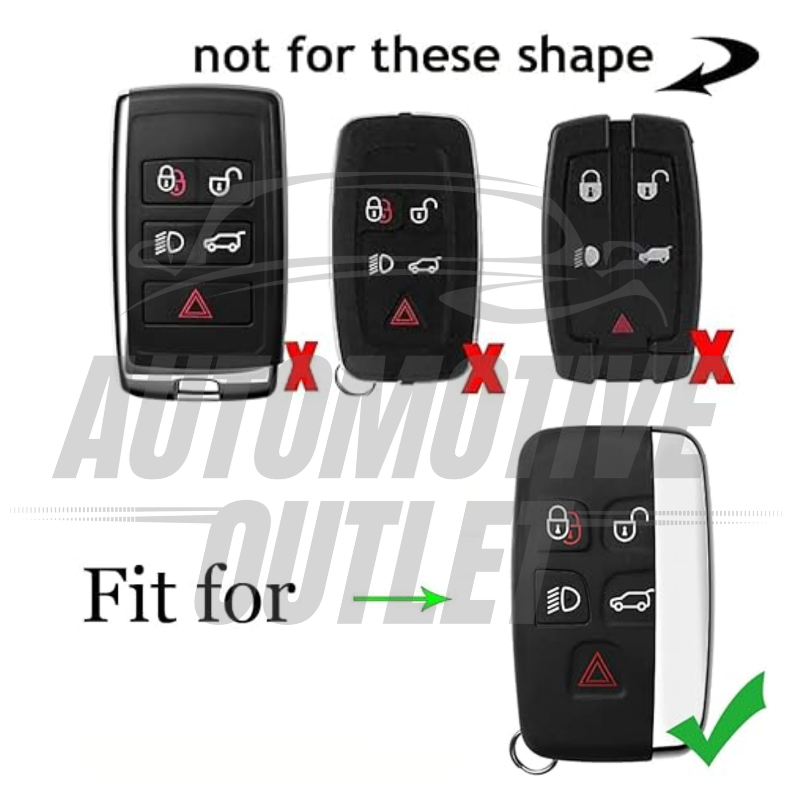 KEY COVER FOB CASE GREEN CARBON FIBER FOR LAND RANGE ROVER SPORT EVOQUE JAGUAR 6