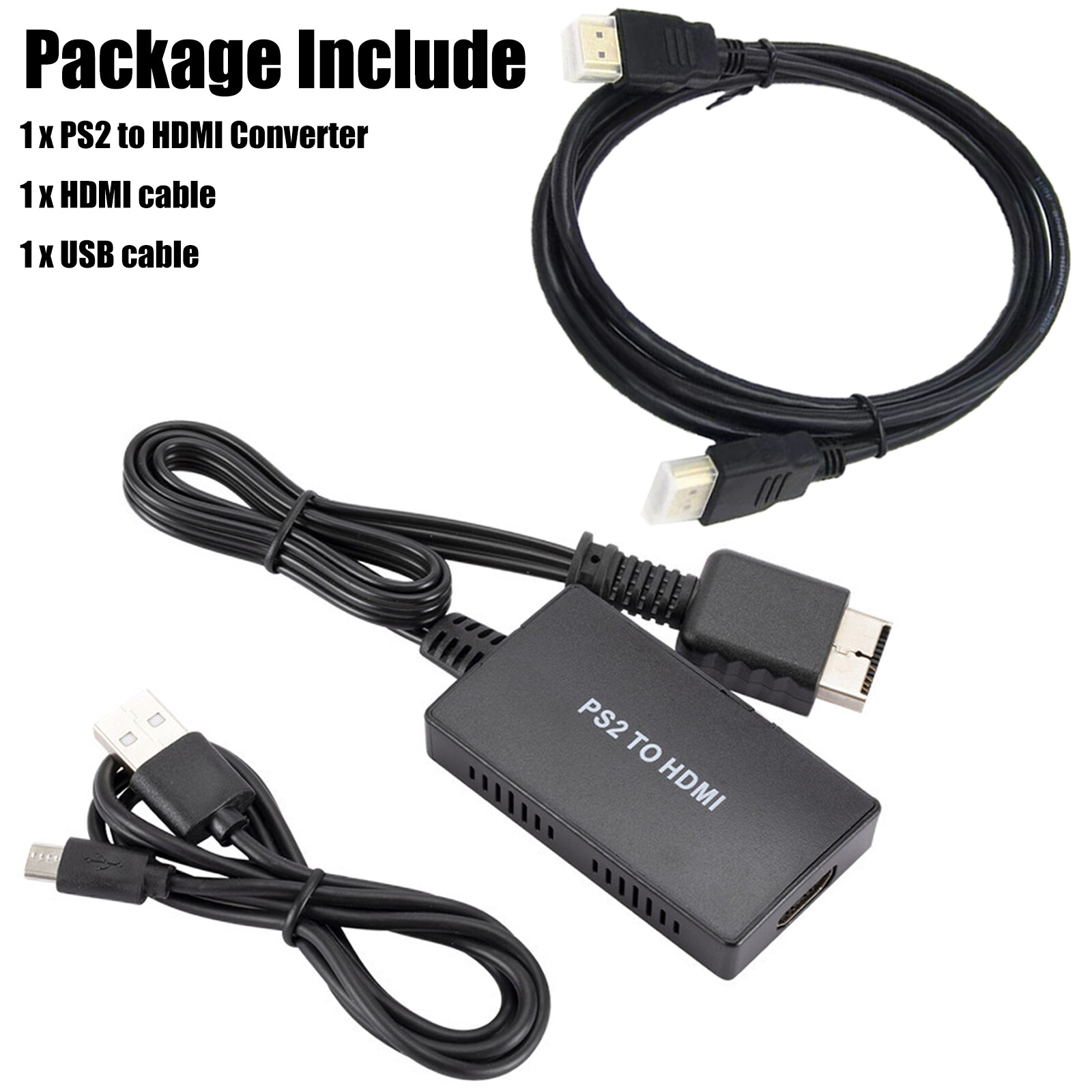 PS2 to HDMI Converter HD Video Adapter for PlayStation 1/2/3 1080P HDTV Monitor