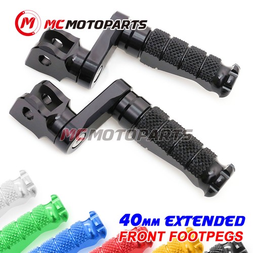 高評価レビュー Footpegs Front Extension 40mm MCCP BLACK For ZZ ZX-11 Ninja パーツ