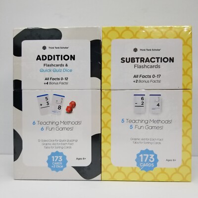 Think Tank Scholar Addition And Subtraction Flash Cards | 346 Flash Cards