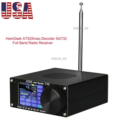 HamGeek ATS25max-Decoder Si4732 Full Band Radio Receiver USA stock