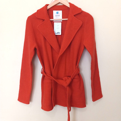 NEW! SPARROW  Women's Red Wool With Belt Jacket Career Casual  Everyday Size XS