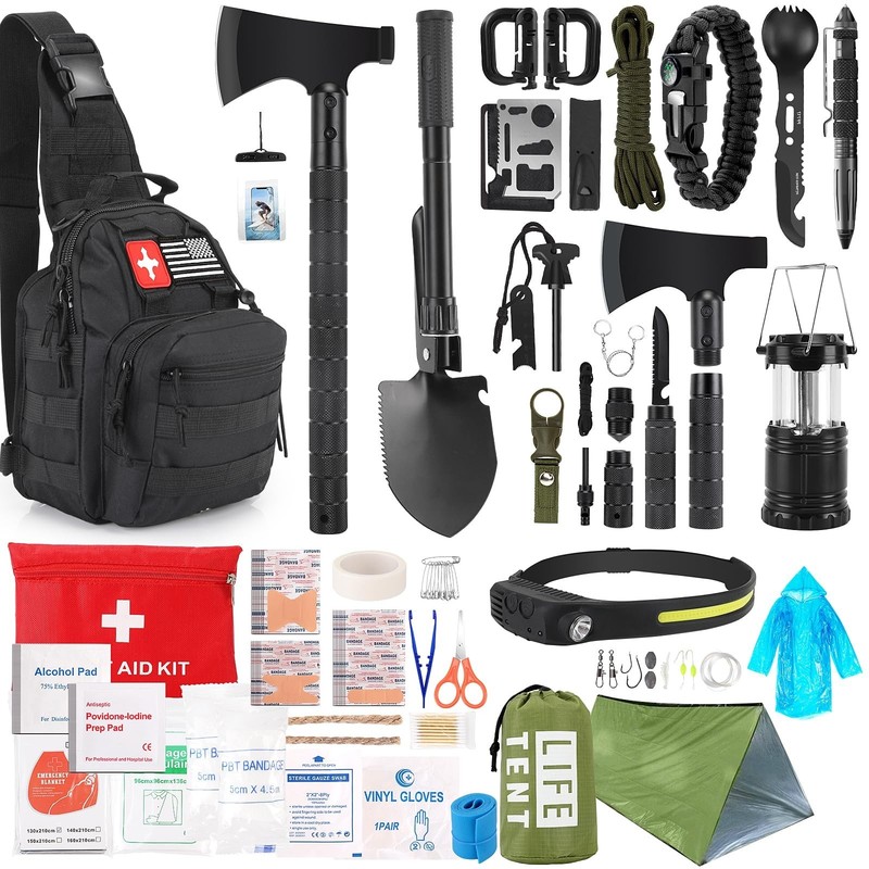 Survival Kit, 268 Pcs Emergency Survival Gear and Equipment Supplies