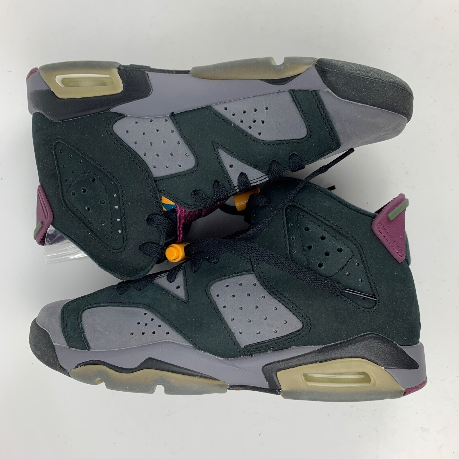 

Nike Air Jordan 6 Retro GS Бордо Черный Серый Бордовый Красный Желтый 384665-063 5,5 лет, Air Jordan 6