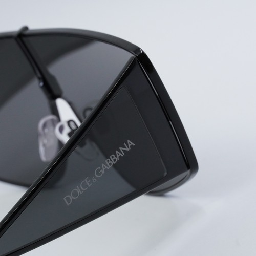 Pre-owned Dolce & Gabbana Dg2305 01/87 Black/dark Grey 44-144-145 Sunglasses Authentic In Gray