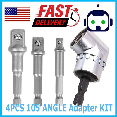 Socket Adapter Set Hex Shank to 1/4'' 3/8'' 1/2'' Impact Driver Drill 3 pcs Color