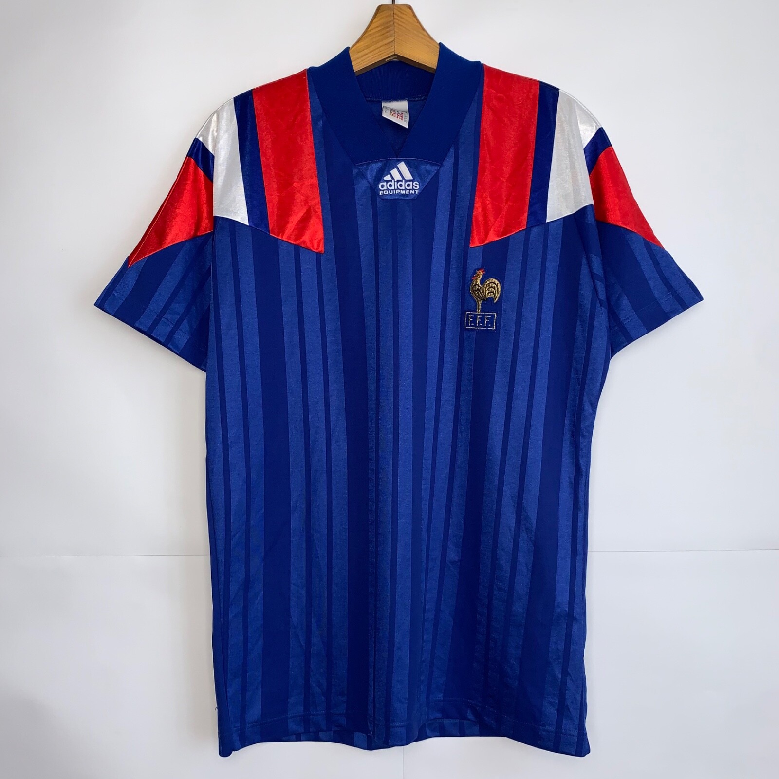 FRANCE 1992 1993 HOME FOOTBALL SHIRT SOCCER JERSEY ADIDAS