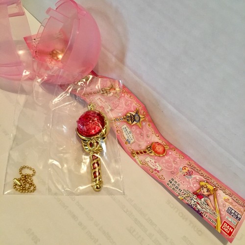 Bandai Sailor Moon Prism Crystal Makeup Stick Wand Keychain Cutie Rod Gashapon