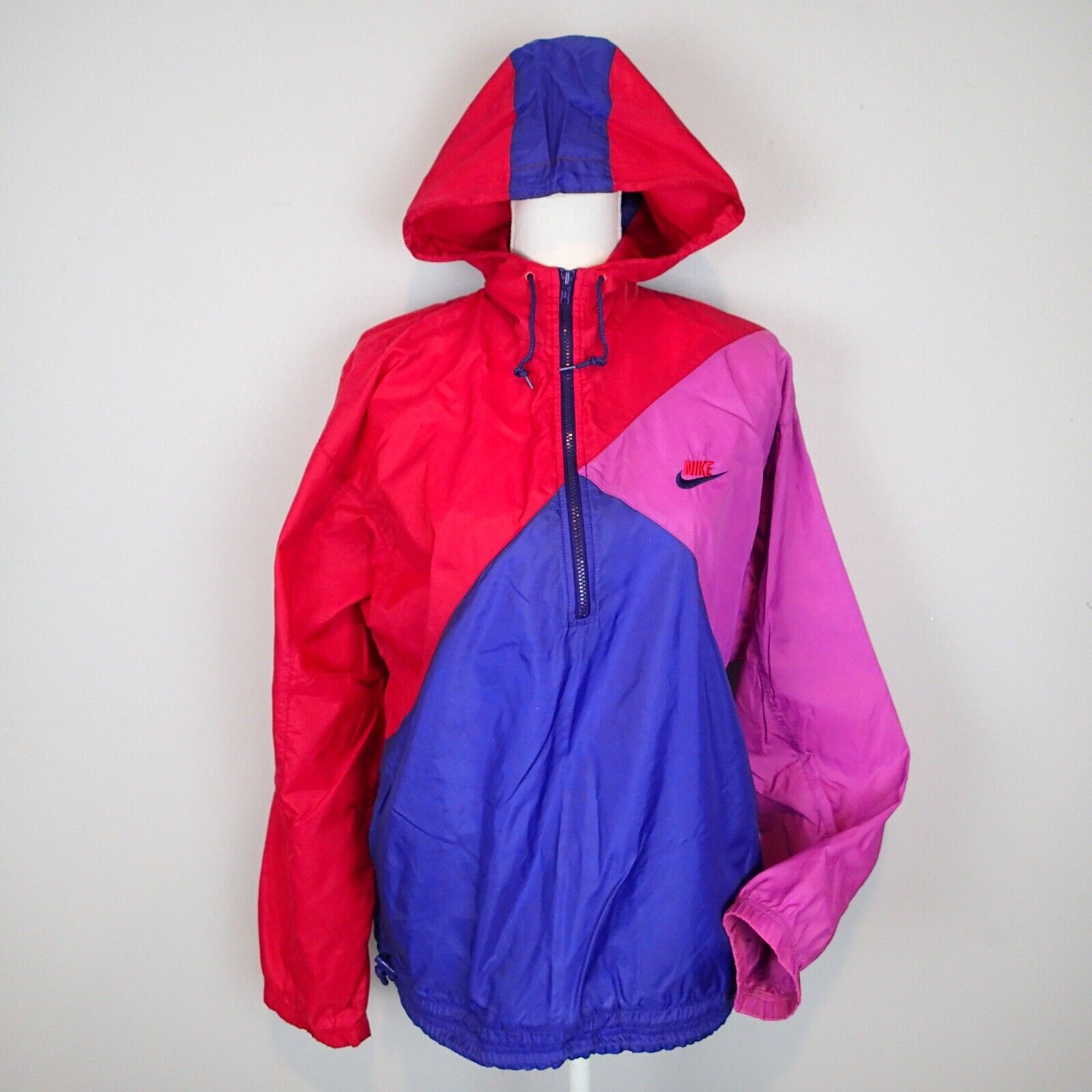 Vintage Nike Windbreaker Hoodie, Size m 1/4 Zip, jacket | eBay