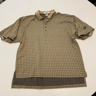 Byron Nelson Eleven Straight Tan 100% Mercerized Cotton Lisle Polo Mens XL