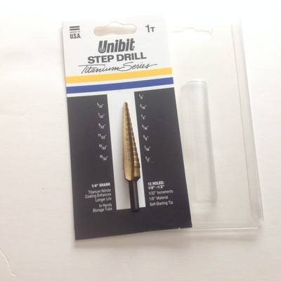 Unibit 1T TITANIUM Step Drill, 13 Drills in One, New Old Stock