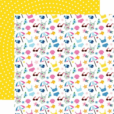 2 Sheets of Echo Park Paper I LOVE SUMMER 12x12 Scrapbook Cardstock - U Choose