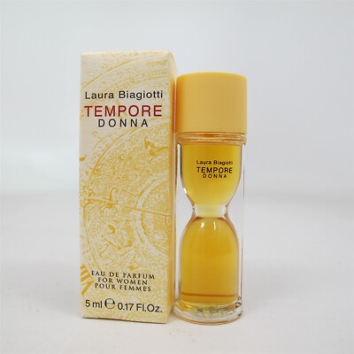 TEMPORE DONNA by Laura Biagiotti 5 ml/ 0.17 oz Eau de Parfum Miniature NIB