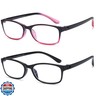 EYEURL 2 Pack Reading Glasses Blue Light Blocking Readers for Women-TR90 Lightweight Computer Reading Glasses Stylish Rectangular Frames Eyeglasses+2.75