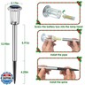 Eyrosa Solar Outdoor Lights, 10 Pack Waterproof Stainless Steel Solar Stake Lights for Pathway Garden Yard Path Walkway Driveway Lawn Patio Outside Decor, Cool White