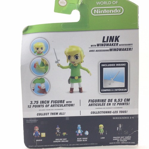 Jakks World of Nintendo Legend of  Zelda Wind Waker Toon Link 3.75&rdquo; Figure