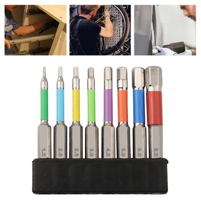 Kompakte und handliche 8-teilige magnetische Sechskant-Schraubendreher-Bits für