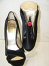 Pre-owned Versace Black Velour Plisse Evening Dress Platform Pumps 39.5 9.5