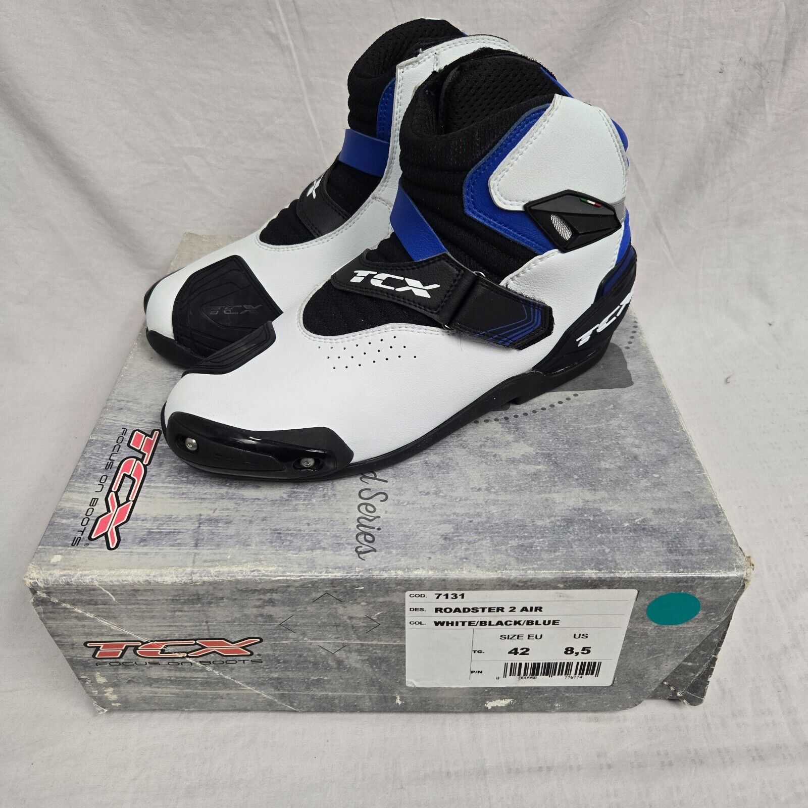 TCX Roadster 2 Air Boots White / Blue 42 EU / 8.5 US *DISPAY TCX Roadster 2 Air Boots White / Blue 42 EU / 8.5 US *DISPAY