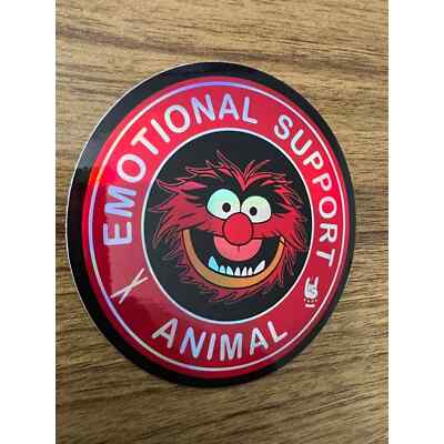 Muppets | Animal | Emotional Support Animal | Kermit | Holographic Sticker |