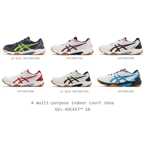 

Asics Gel-Rocket 10 / 2E Wide Мужчины Женщины Унисекс Волейбольная обувь для дома Выберите 1, Multicolor, Gel-rocket 10