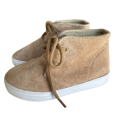 Janie and Jack Suede Leather Chukka Sneaker Boy's Size 8 Toddler Cornstalk Tan