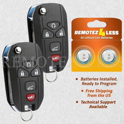 2 for Buick Cadillac Chevy GMC Saturn Flip Keyless Remote Suv Car Entry Key Fob