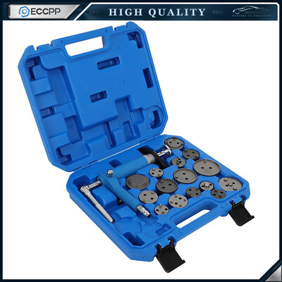 16 pcs Disc Brake Caliper Piston Wind Back Tool Kit Pneumatic Rewind Air Powered