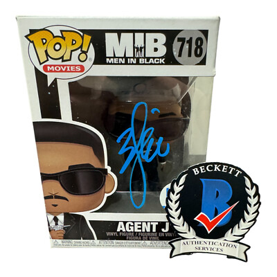 WILL SMITH SIGNED AUTOGRAPH FUNKO POP 718 MEN IN BLACK BECKETT BAS