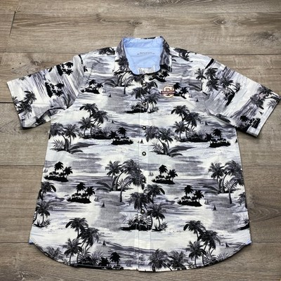Tommy Bahama Shirt Mens Large Gray Charleston Cougars Tropical Palm Beach Aloha