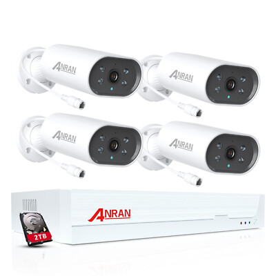 ANRAN 8CH 5MP Lite NVR POE Outdoor CCTV Home Security Camera System Kit 2TB IP66