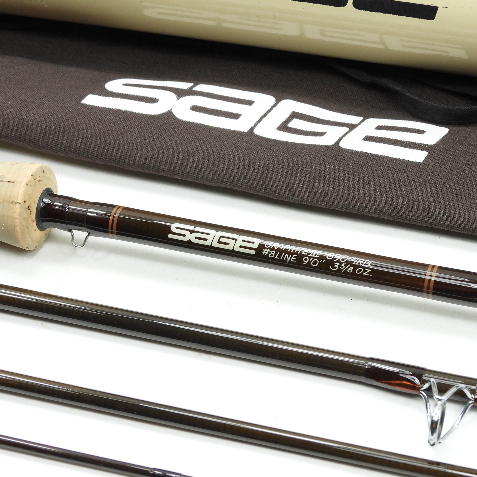 SaGe GraphiteⅢ890-4RPL #8 LINE9'0 Sage Graphite III 890-4 RPL Fly Fishing Rod. 9' 8wt. W/ Tube