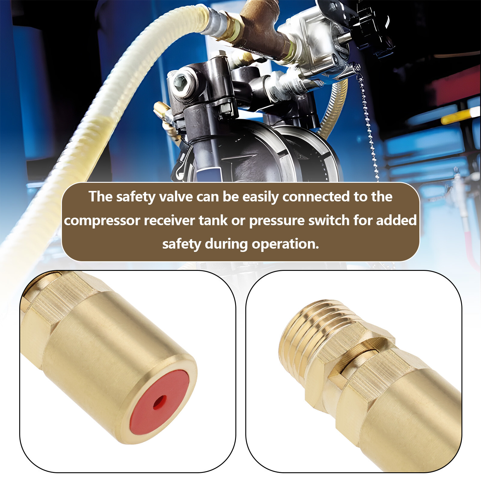 NEW 1/4" NPT 125 PSI 62 SCFM Air Compressor High SCFM Relief Pressure