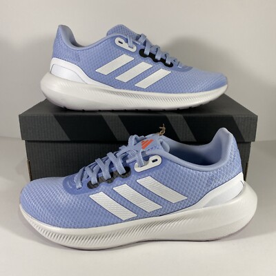 Adidas Womens Run Falcon 3.0 Shoe Size 8 Blue Dawn Zero Metallic Silver Dawn