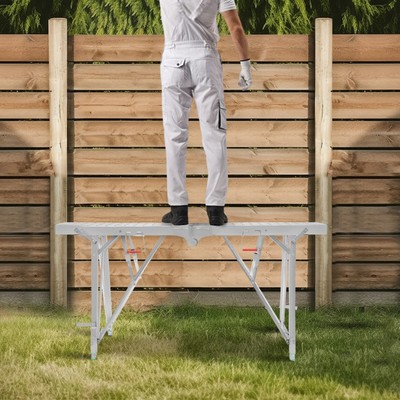 Portable Folding Scaffolding Platform, Adjustable Work Bench, Portable Step Stoo